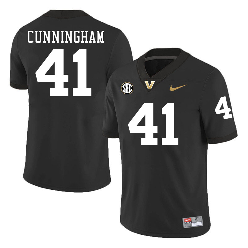 Zach Cunningham Jersey,Vanderbilt Commodores #41 Zach Cunningham Football Jersey,Uniforms-Black